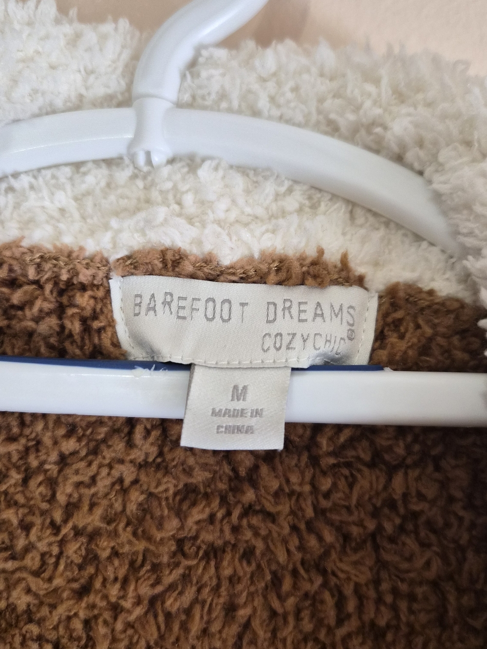 Barefoot Dreams CozyChic Brown Sherpa Jacket - Medium